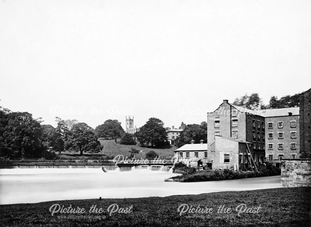 Boar's Head Mills (Evan's Mills) and River Derwent weir