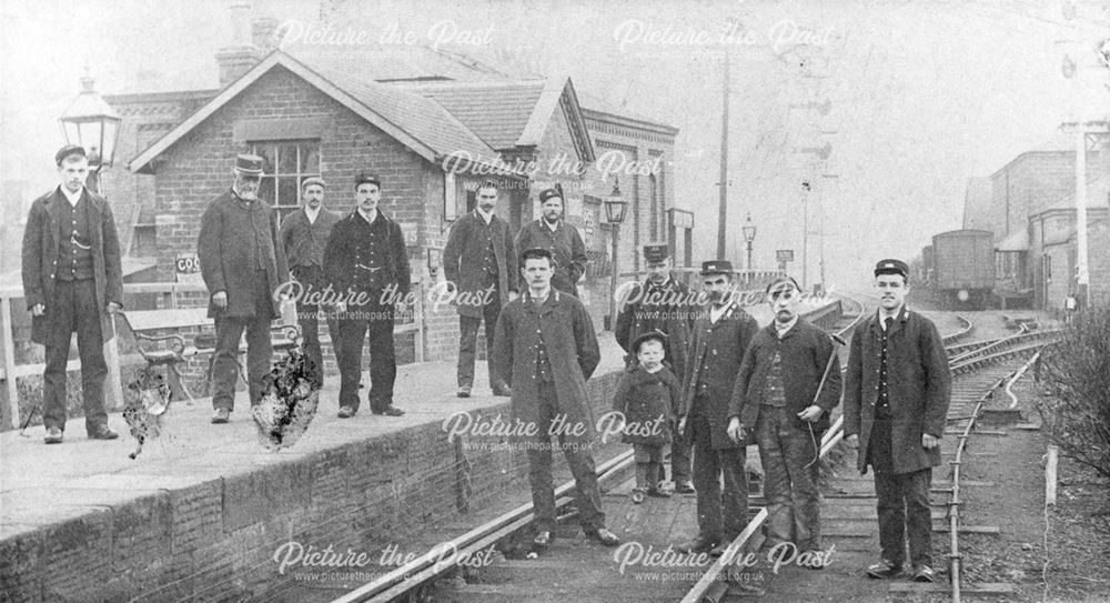 Staff at Little Eaton Railway Station