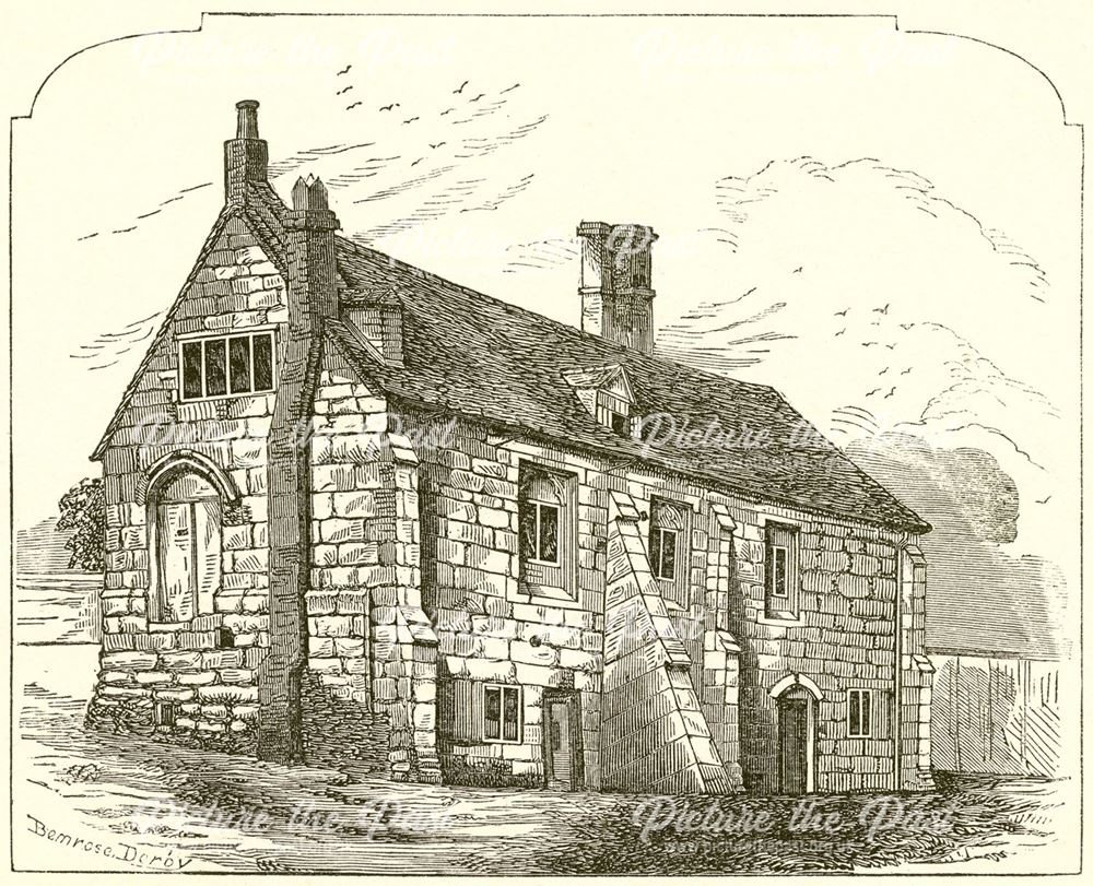 Darley Abbey (Shown after conversion for use as cottages), Darley Street, Darley Abbey, 1869