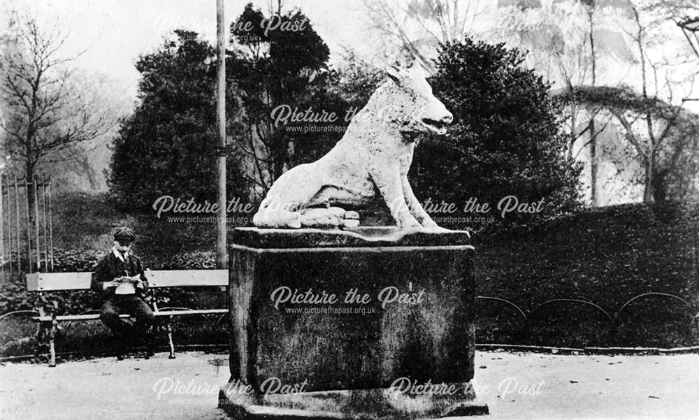 The 'Florentine Boar' statue in Derby Arboretum