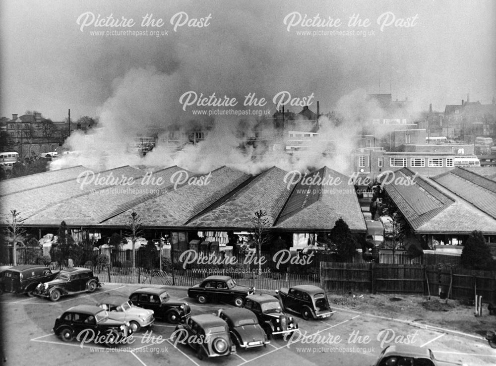 Fire in Derby Open Market, the Morledge