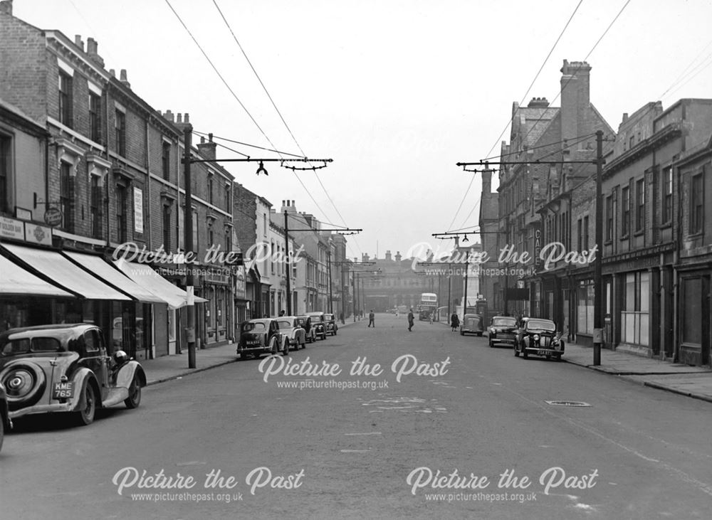 View of Derby Midland Station down Midland Road