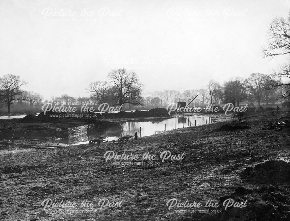 Construction of Markeaton Lake