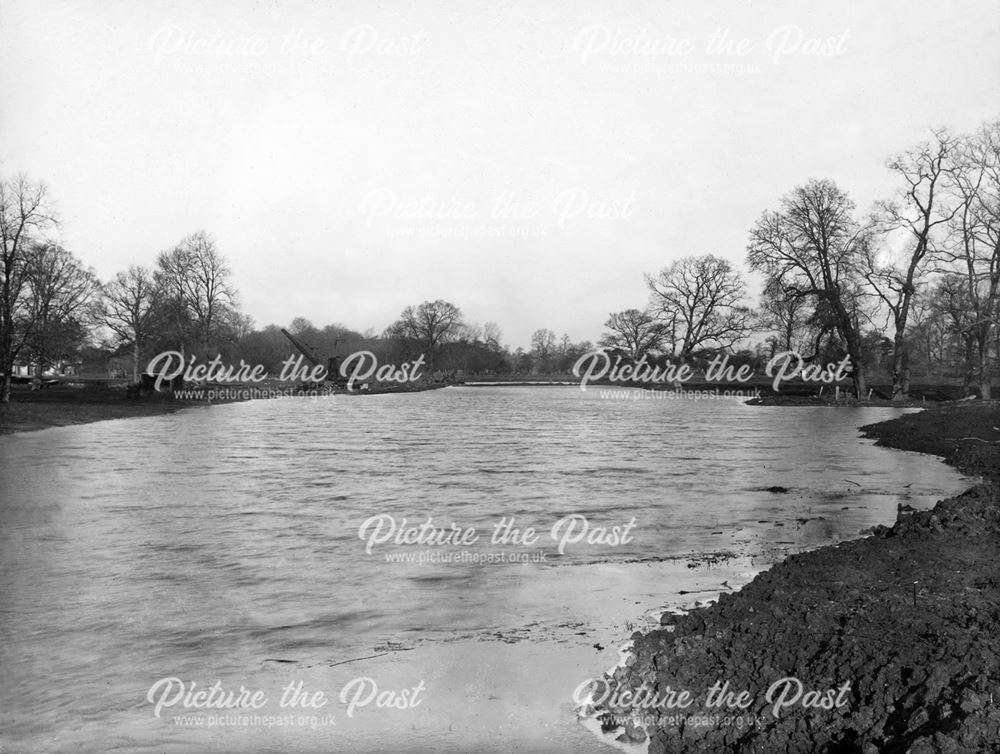 Construction of Markeaton Lake