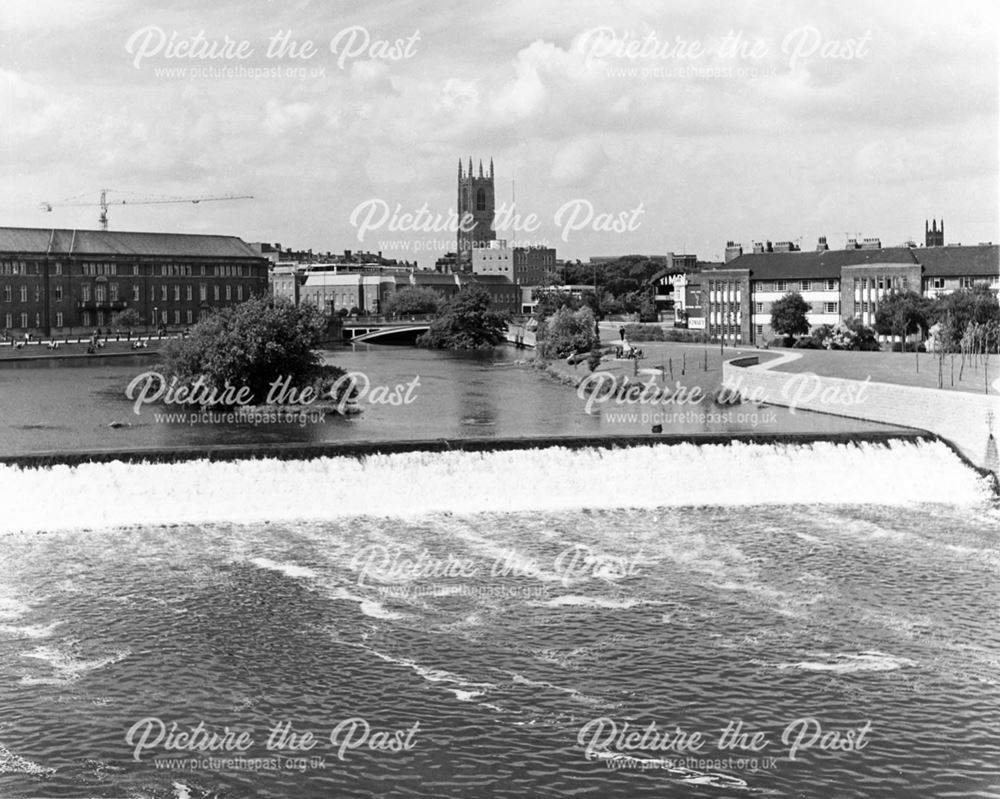 Weir on the River Derwent, near Riverside Gardens