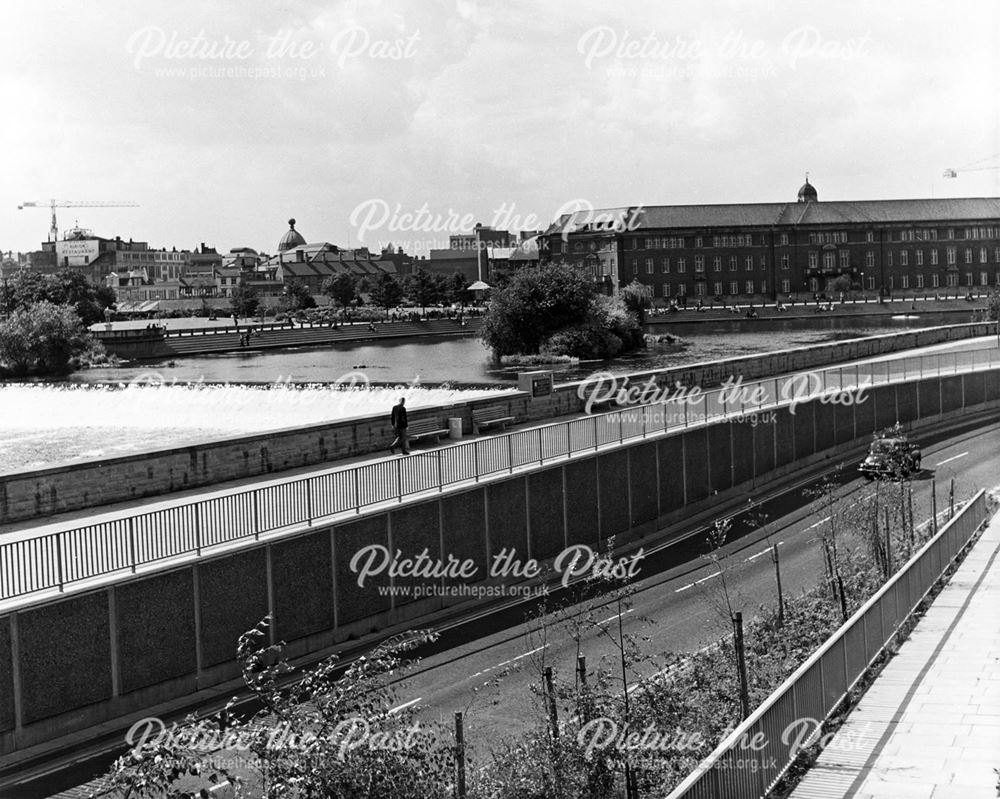 Weir on the River Derwent, near Riverside Gardens