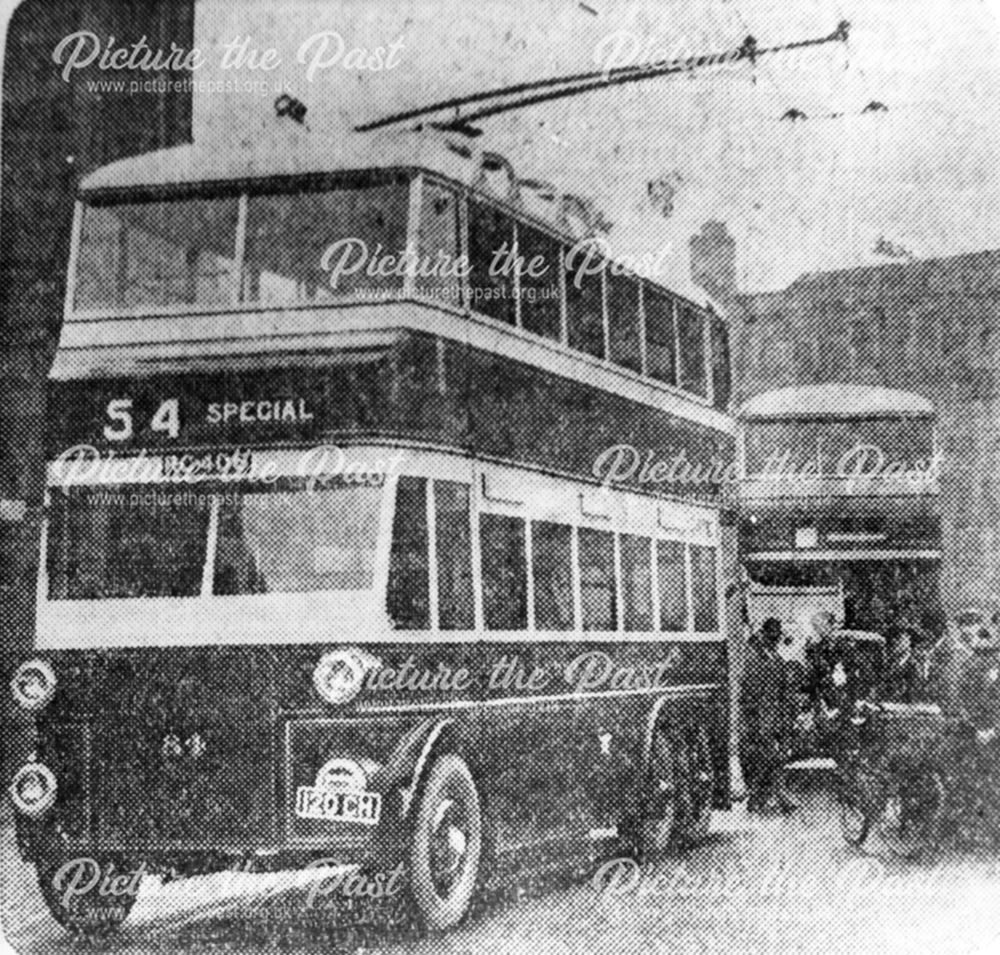 Trolley Buses in Derby Market Place