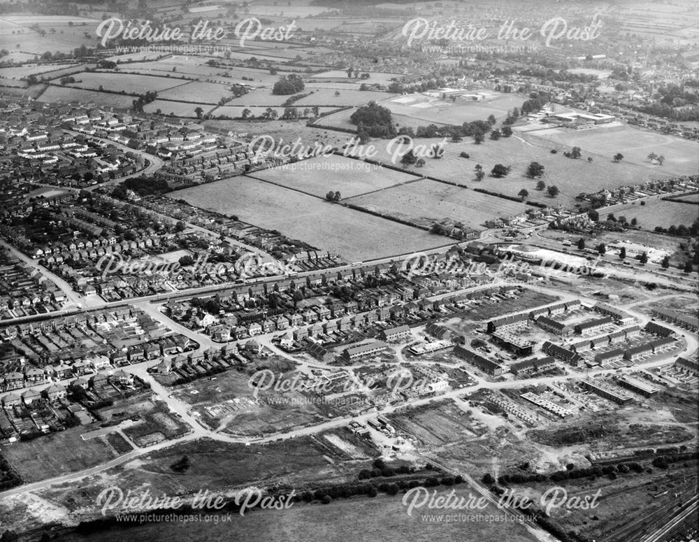 Aerial view of the Nottingham Road - Raynesway area