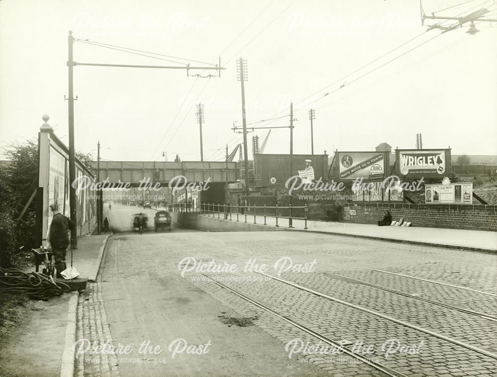 Nottingham Road Railway Bridge - after road improvements