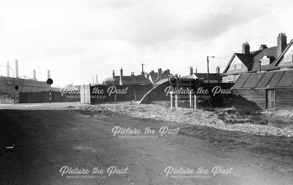 Pegg's Bridge, Derby - after demolition and road widening