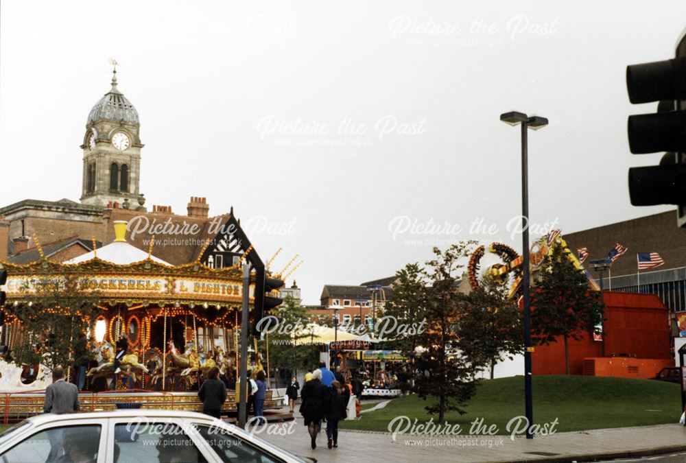 Derby Fair - looking from Corporation Street towards the Market Place