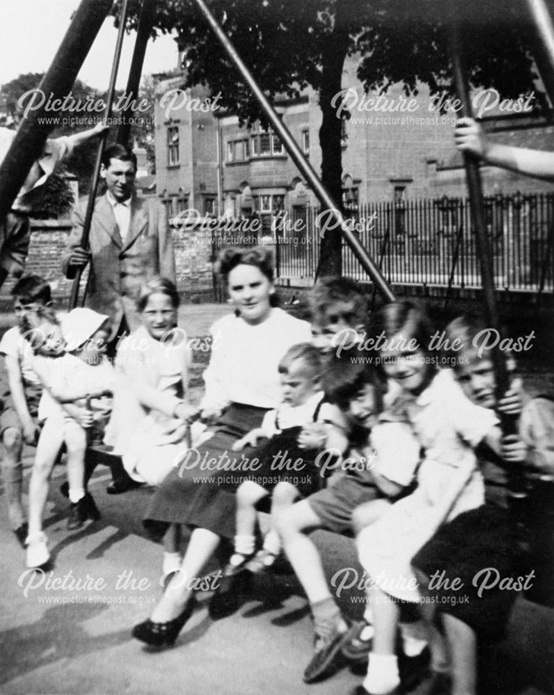 Children's playground, Arboretum, Roe Street, Derby, c 1945