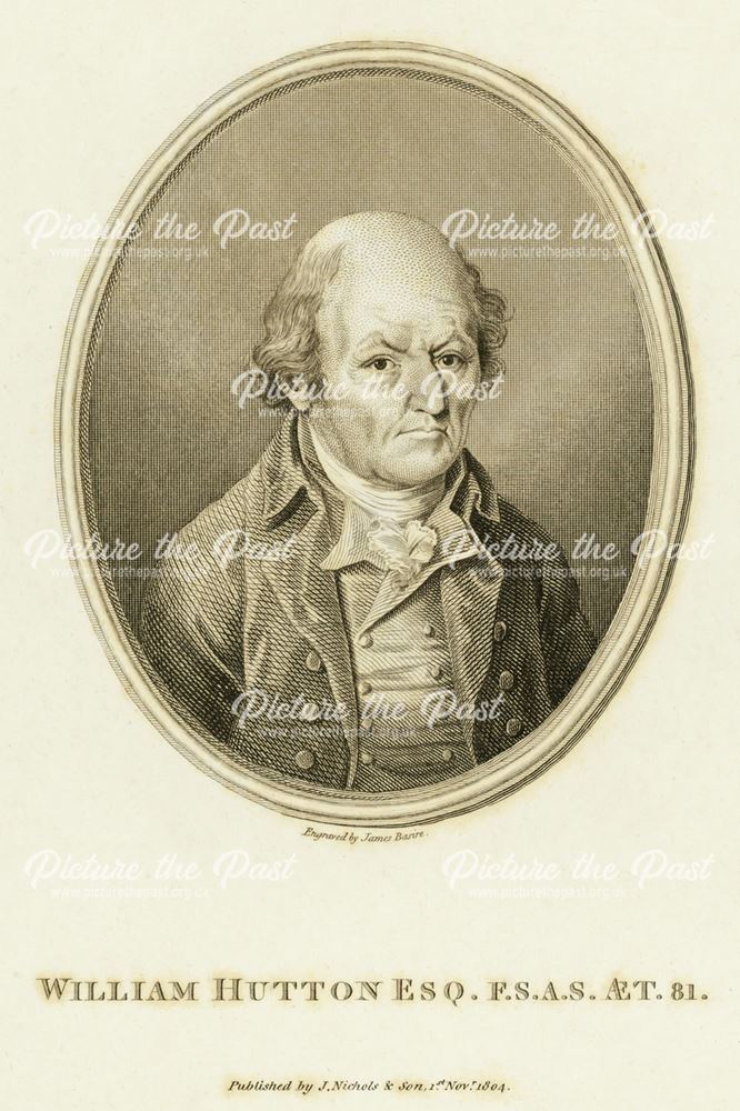Engraved portrait of William Hutton (1723-1815) historian, 1804