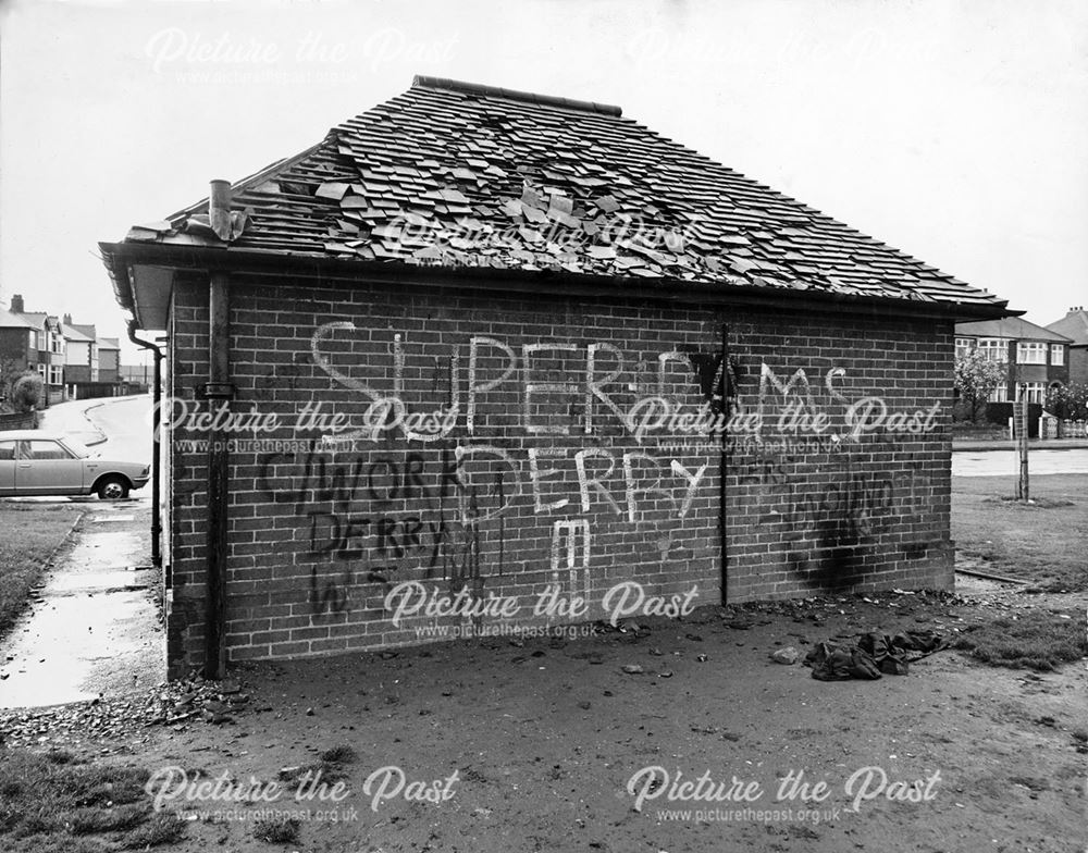 Vandalised toilet block