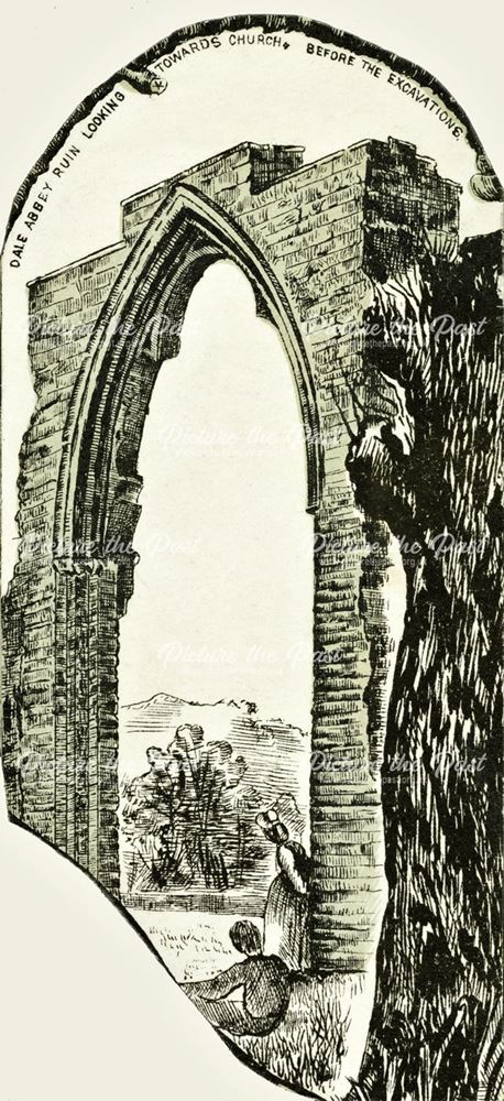 Dale Abbey ruins, Dale Abbey, c 1880s