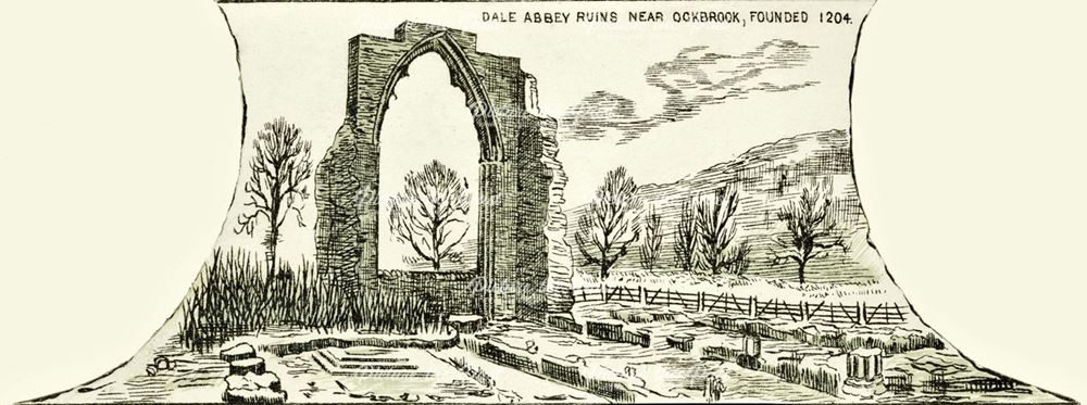 Dale Abbey ruins, Dale Abbey, c 1880s