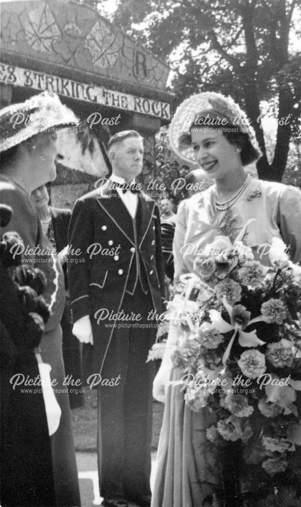 Princess Elizabeth at Buxton Well dressing festival