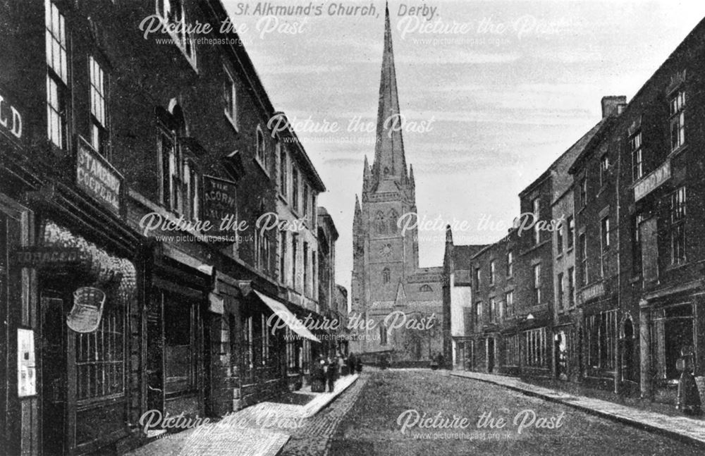 Queen Street, looking towards St Alkmund's Church