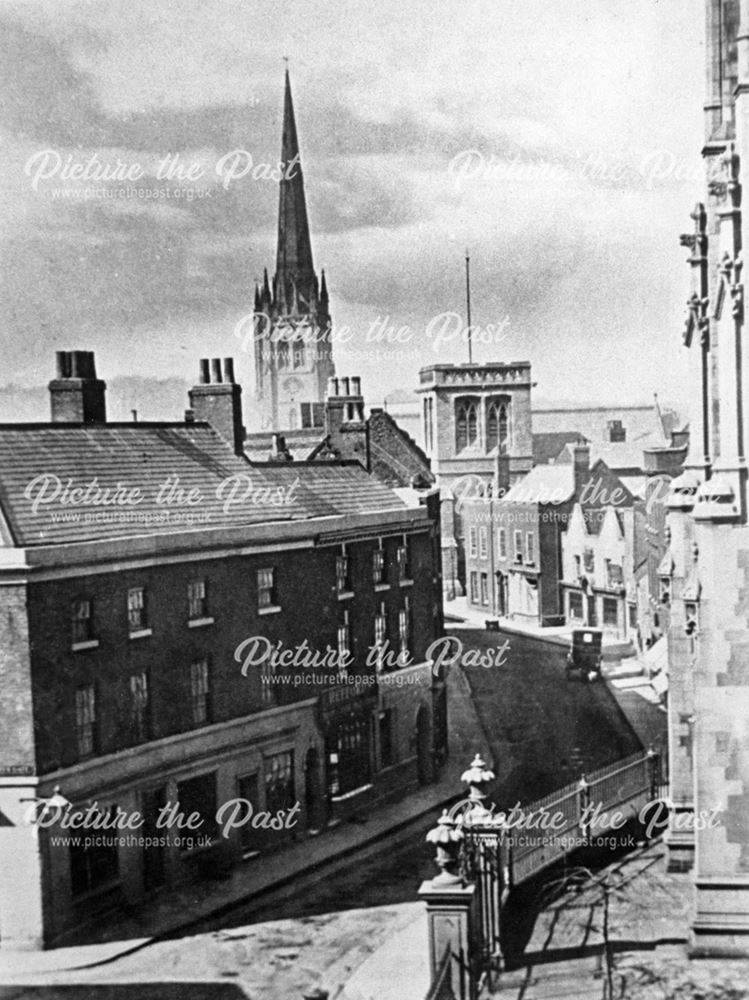 Queen Street, looking from All Saints' Church (the Cathedral) towards St Alkmund's Church