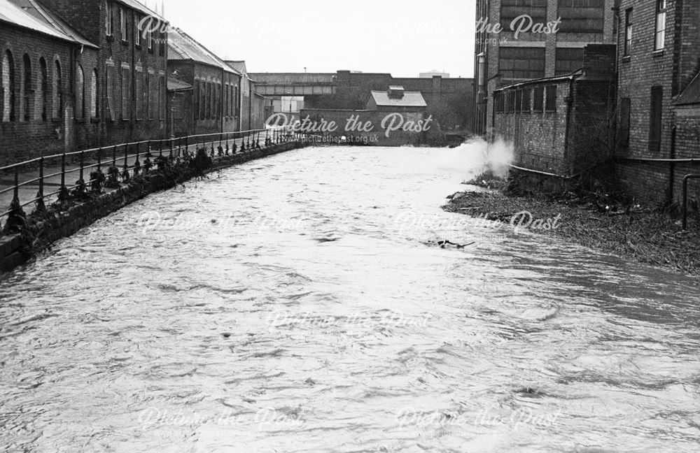 Markeaton Brook during floods