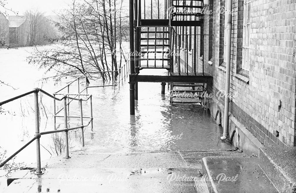 Flooded fire escape, Derby Industrial Museum