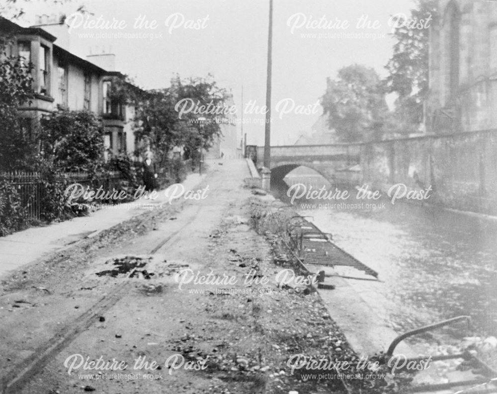 St John's Terrace after flooding