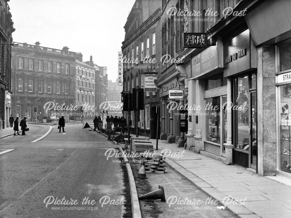 Footpath widening, Wardwick