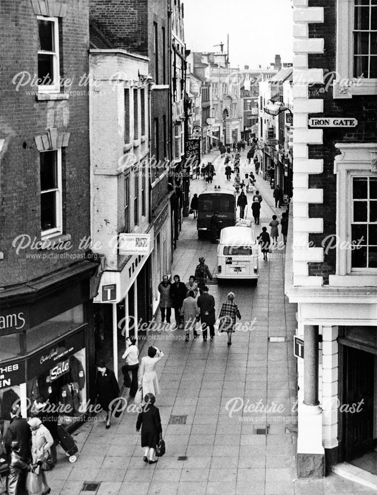 Sadler Gate after pedestrianisation