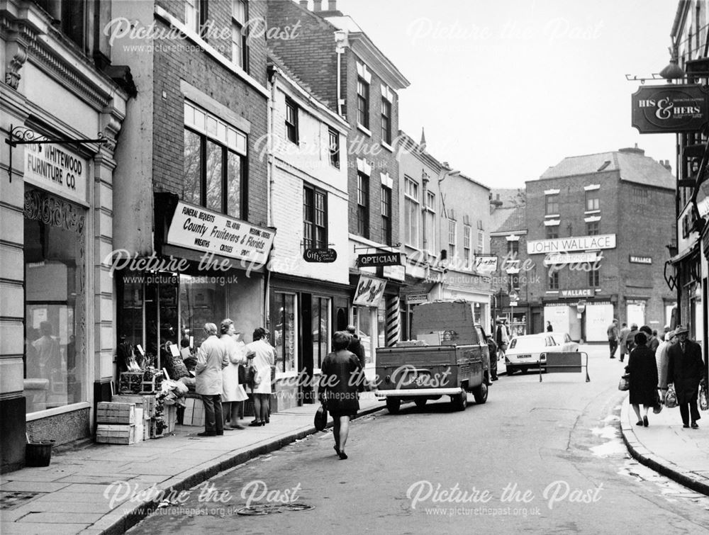 Sadler Gate prior to pedestrianisation