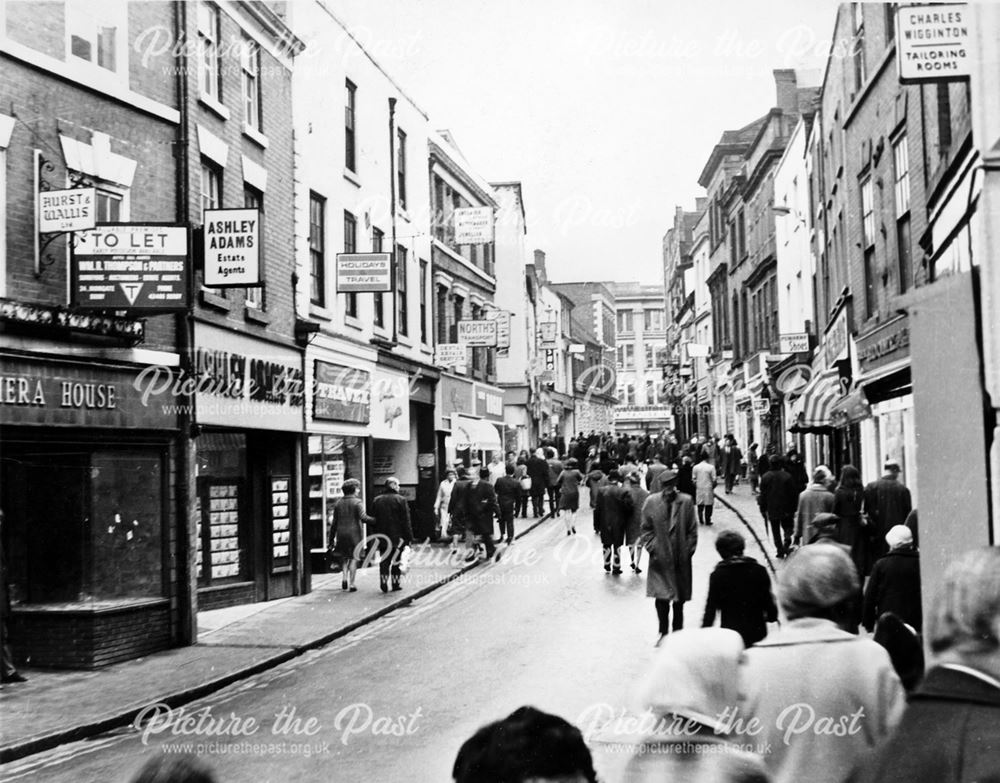 Sadler Gate prior to pedestrianisation