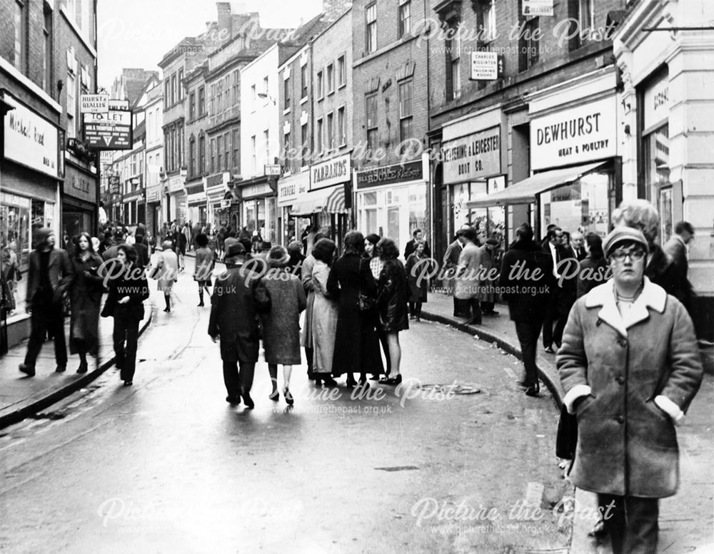 Sadler Gate prior to pedestrianisation