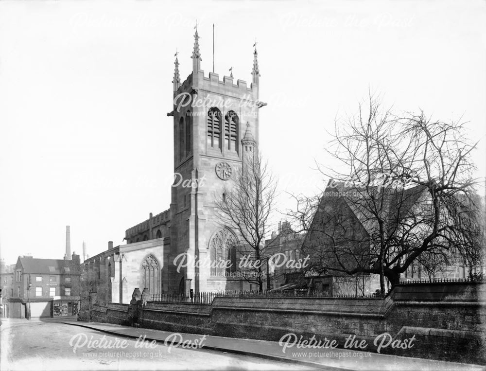 St Peter's Church, St. Peter's Churchyard, Derby, c 1890