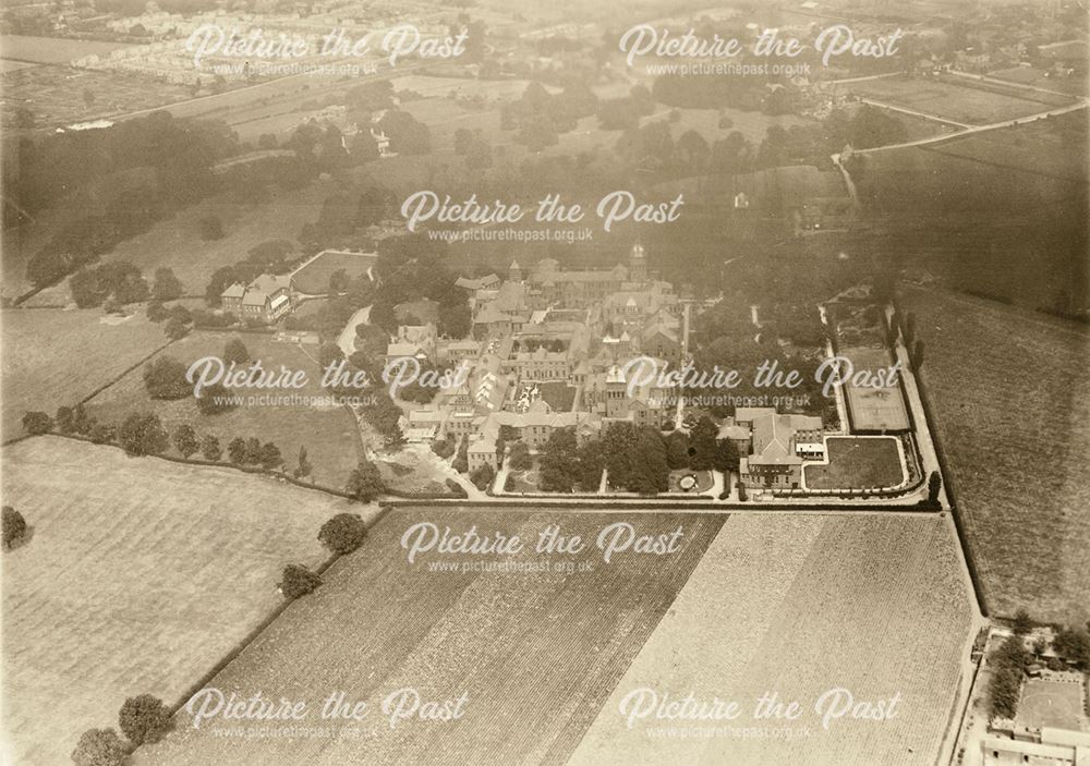 Aerial view of Derby Borough Mental Asylum (Kingsway Hospital)