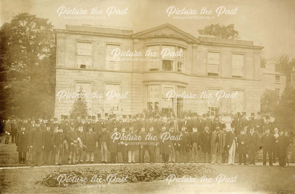 Mayor of Derby Abraham Woodiwiss at his home 'The Pastures' with members of the Council, Board of Gu