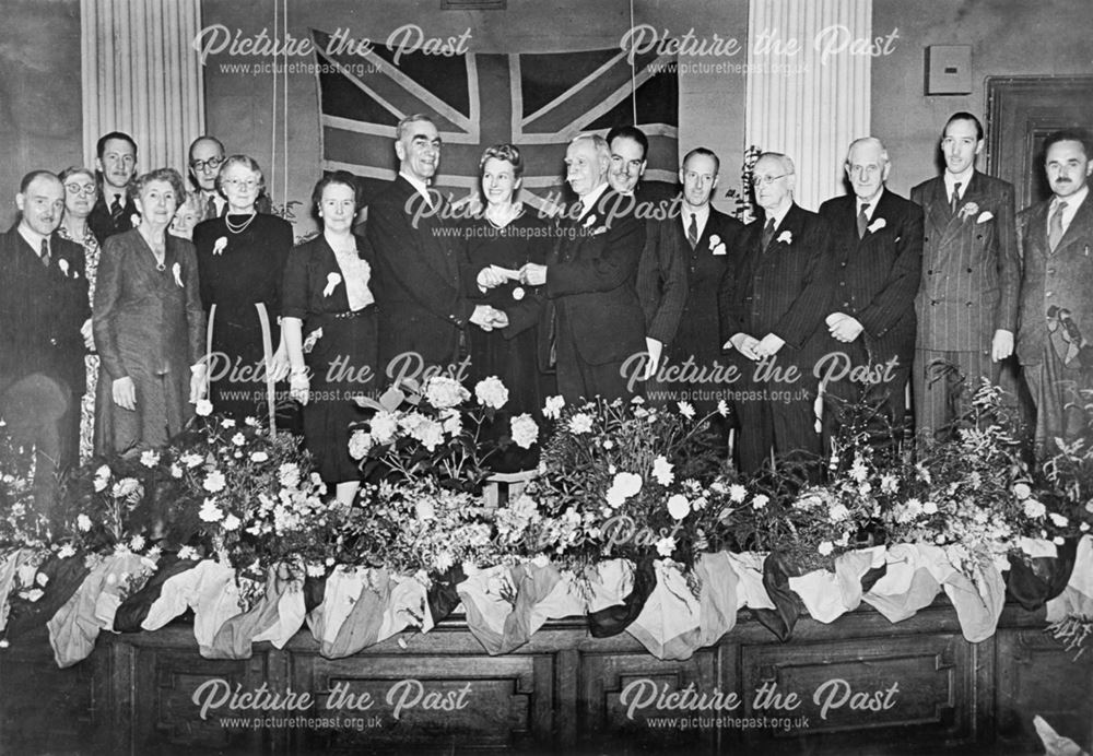 Presentation by Mr S Laughton in the Albert Ballroom, Derby Mechanics' Institute