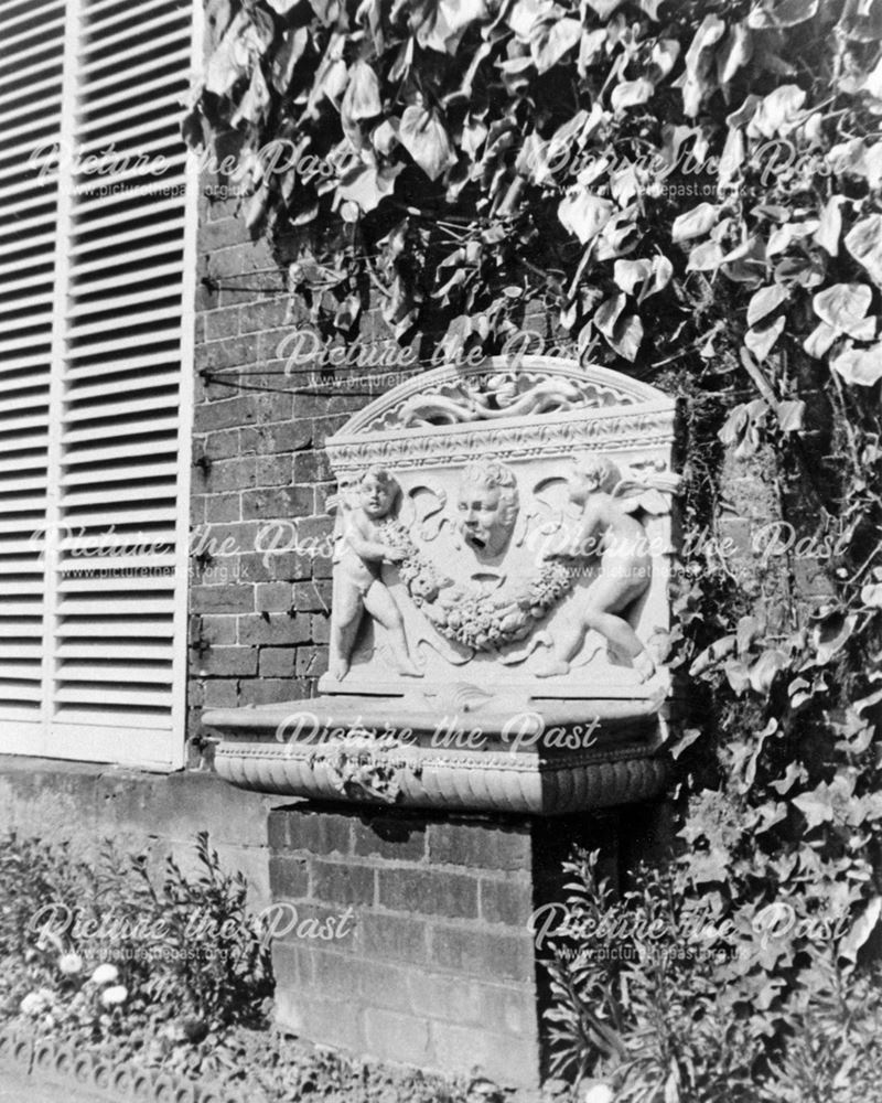 Ornamental Wall Fountain, Markeaton Hall, Markeaton, Derby, 1956