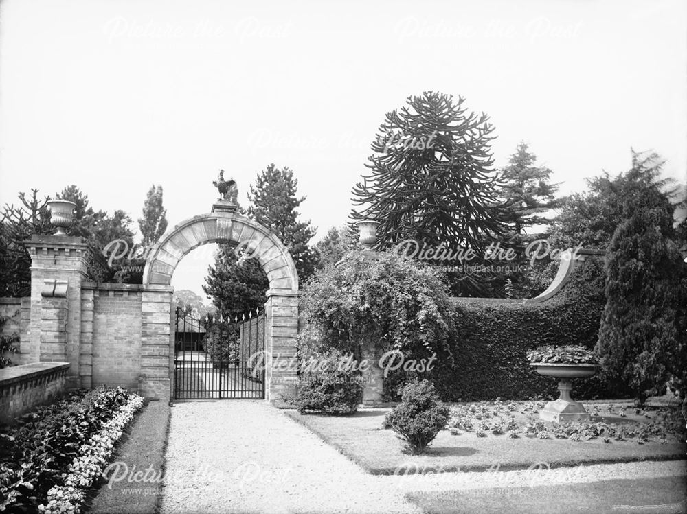 West archway in top garden, Locko Park