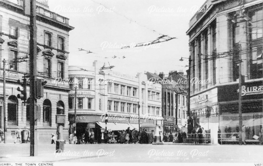 'Derby Town Centre' - St Peter's Street looking from the junction with Albert Street, Victoria Stree