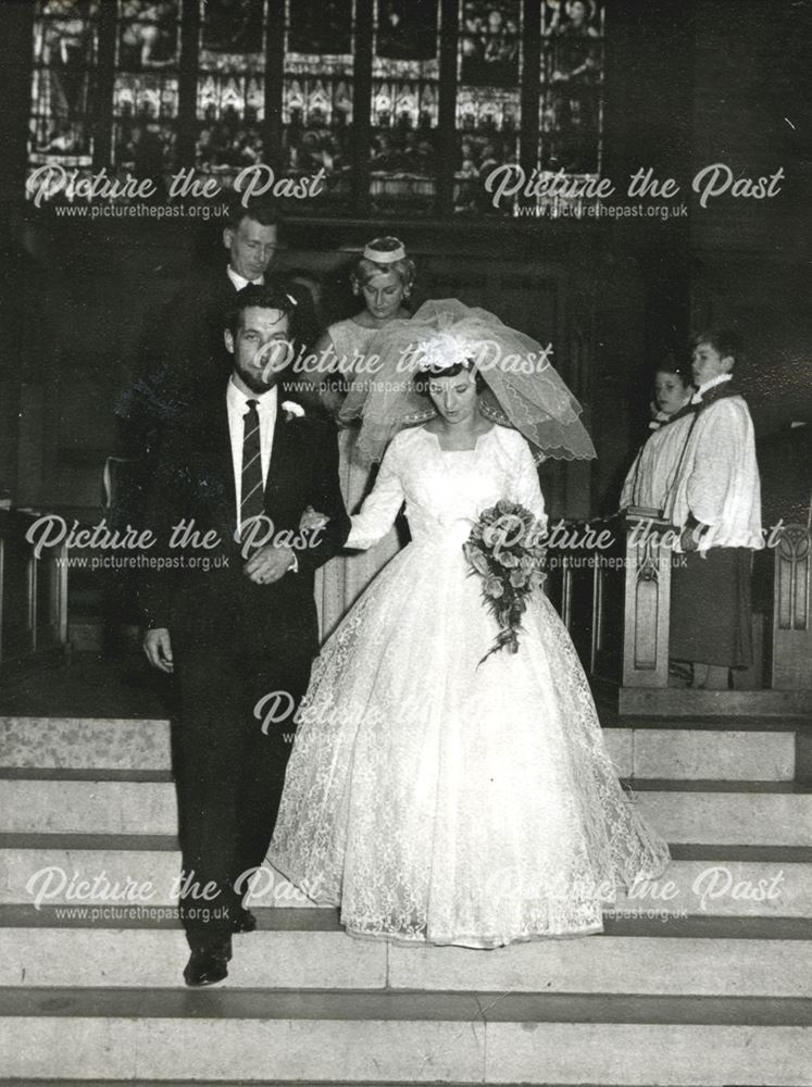 Shirley Hitchcock's Wedding, St Augustine's Church, Derby, 1963