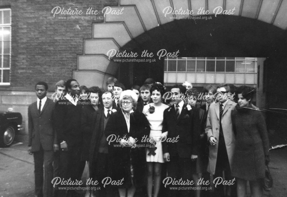 Wedding Day, Registry Office, Derby, c 1970