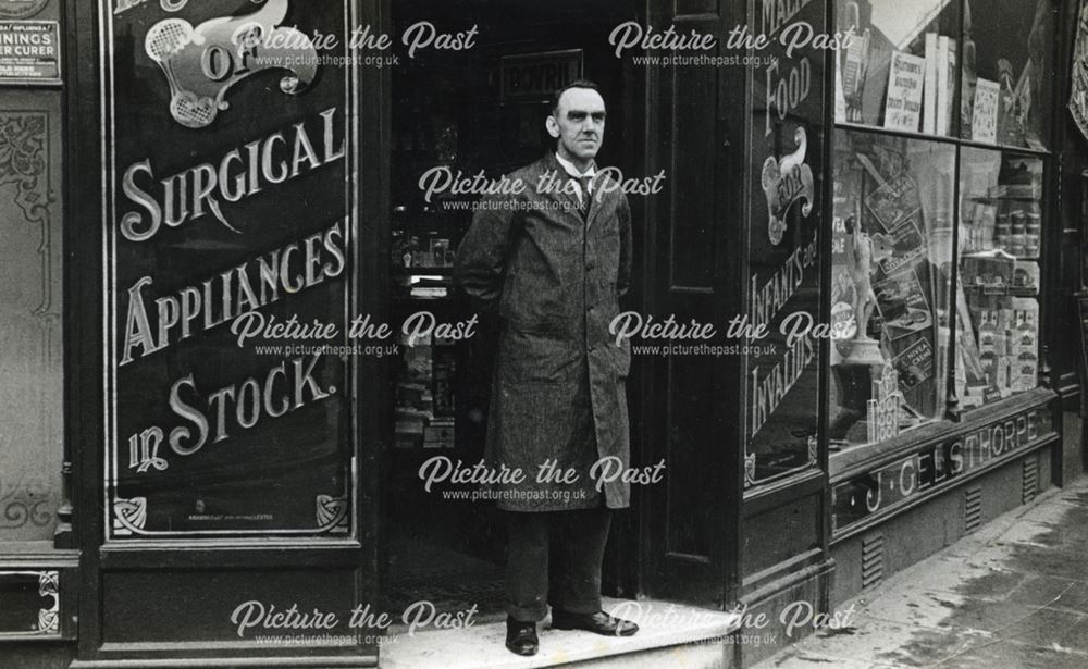 Mr Gilbert Harry Hickingbotham, Gelsthorpe Chemist and Dentist, High Street, Long Eaton, c 1935 