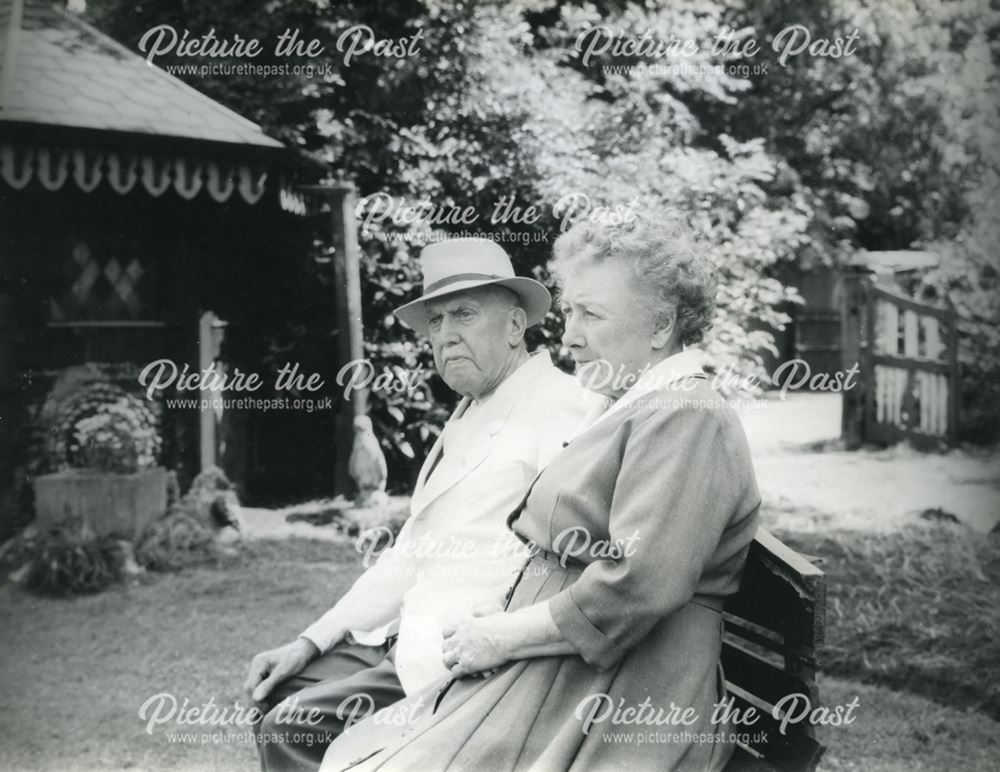 Ada and Frederick Colton in their Garden, South Street, Long Eaton, c 1960s