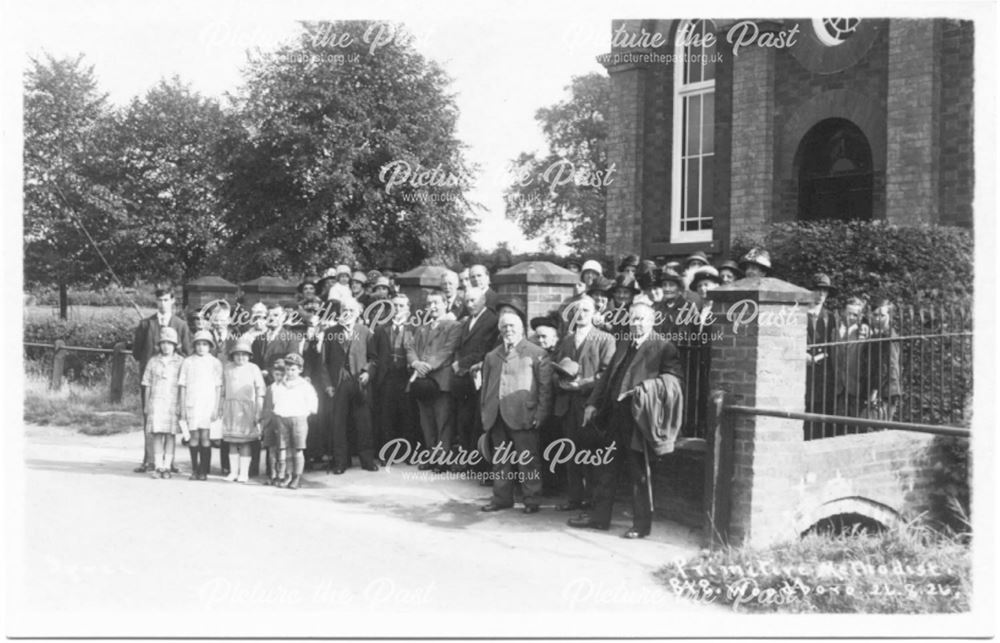 Group outside Primitive Methodist Chapel, Woodborough, 1920s