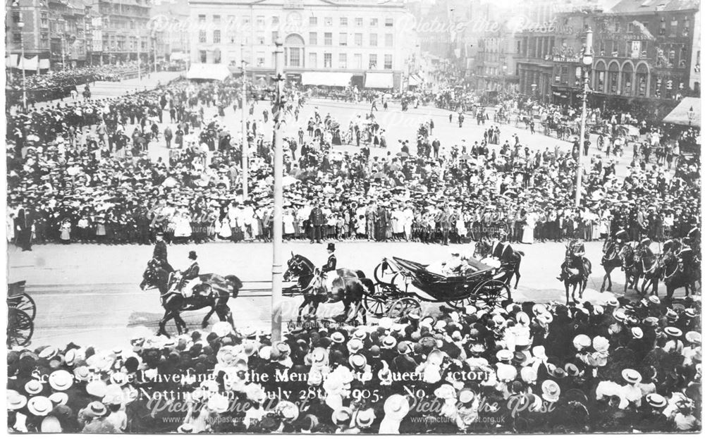 Scenes at the unveiling of Queen Victoria's statue