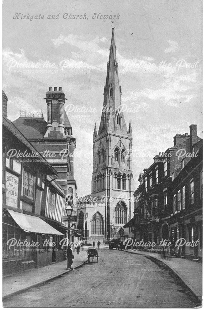 Kirkgate looking Eastwards towards the Parish Church of St Mary Magdalene