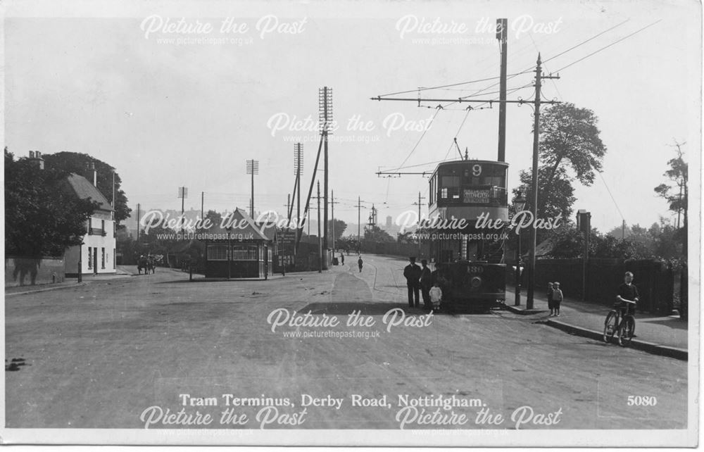 Tram Terminus, Derby Road, Lenton, Nottingham, 1900s-1920s