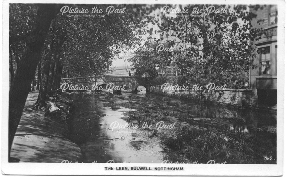 River Leen at Bulwell, Main Street, Bulwell, Nottingham, c 1910s