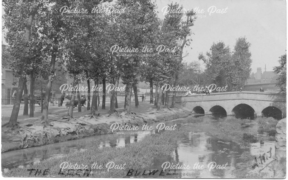 River Leen at Bulwell, Main Street?, Bulwell, Nottingham, c 1900s