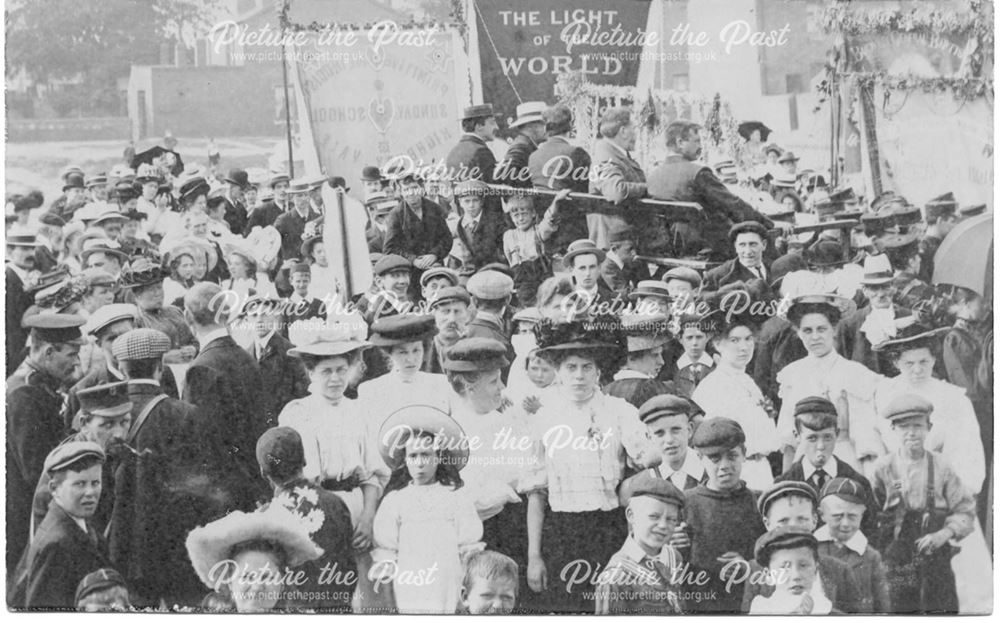 Highbury Vale Primitive Methodist Sunday School Rally? Unknown Location, Poss Bulwell?, Early 1900s.