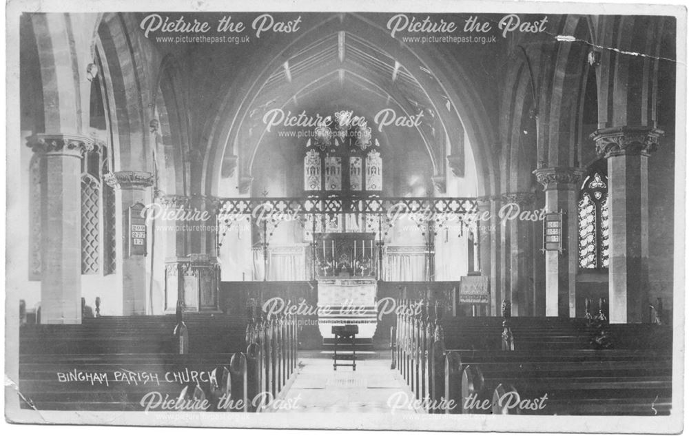 All Saints' Church Interior, Church Street, Bingham, c Early 20th Century